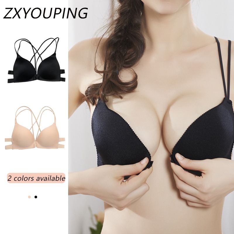 Plunge Bra Push Up - Reggiseno push-up anteriore con fibbia a