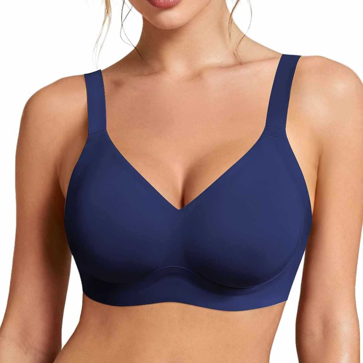 Plunge Bra Push Up - Reggiseno senza ferretto da donna, senza