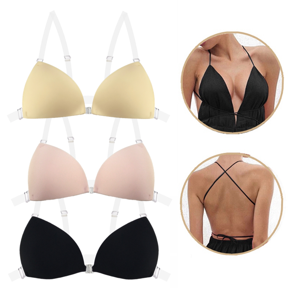 Backless Bra Sticky - Reggiseno Adesivo per Donne, Senza Schienale,